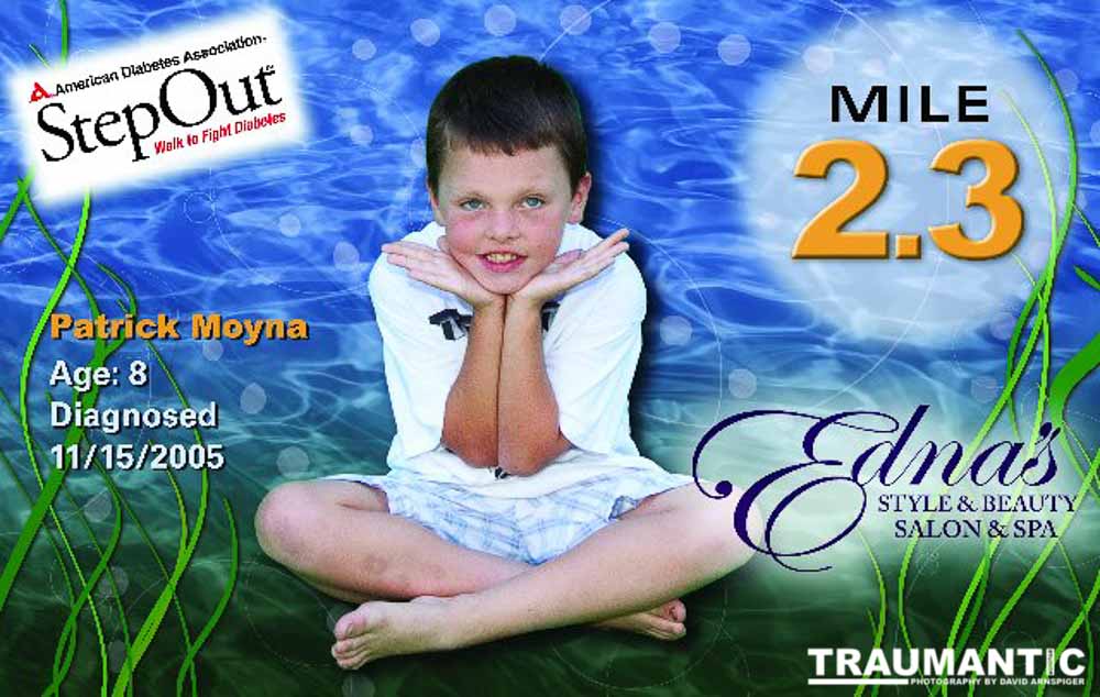 These are the original images and the final mile markers made from them for the 2010 Step Out: Walk To Stop Diabetes in Valencia, CA.  This was my first year shooting them.  It should be noted that the graphics work to create the mile markers was not done by me or my company.